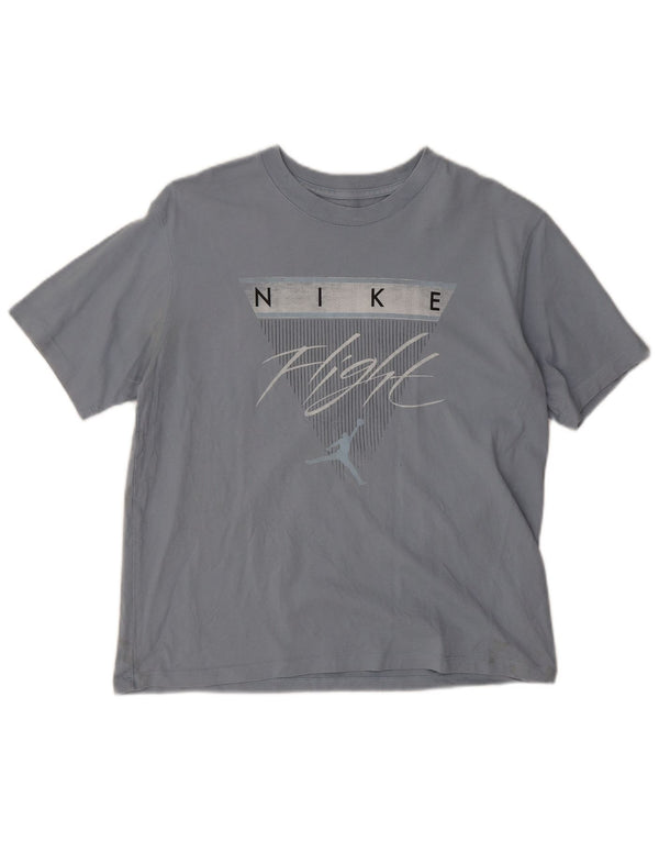 Camiseta Jordan Feminina Oversized Graphic UK 10 Pequeno Algodão Cinza