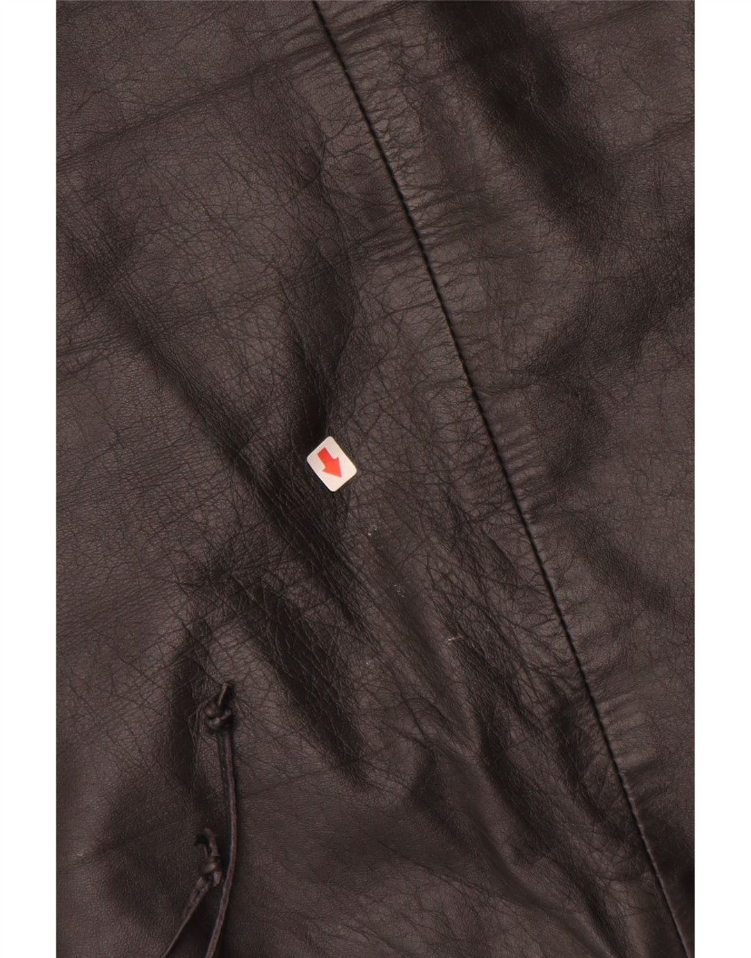 Saia de couro feminina VINTAGE EU 34 XS W24 couro preto