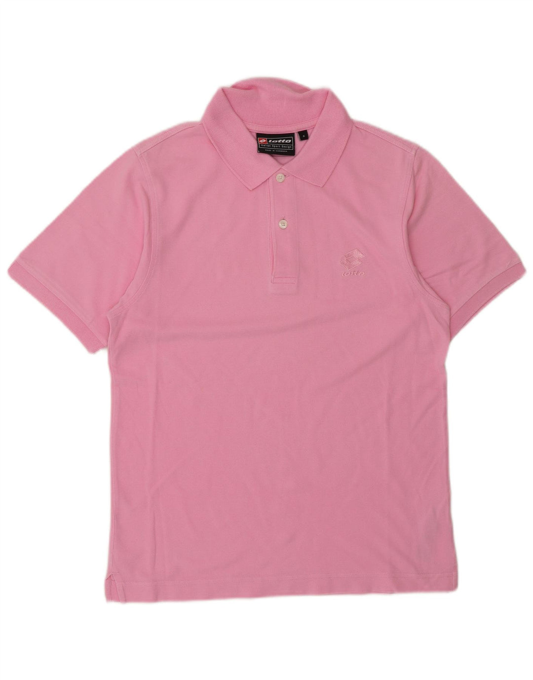 Camisa polo masculina Lotto pequena algodão rosa