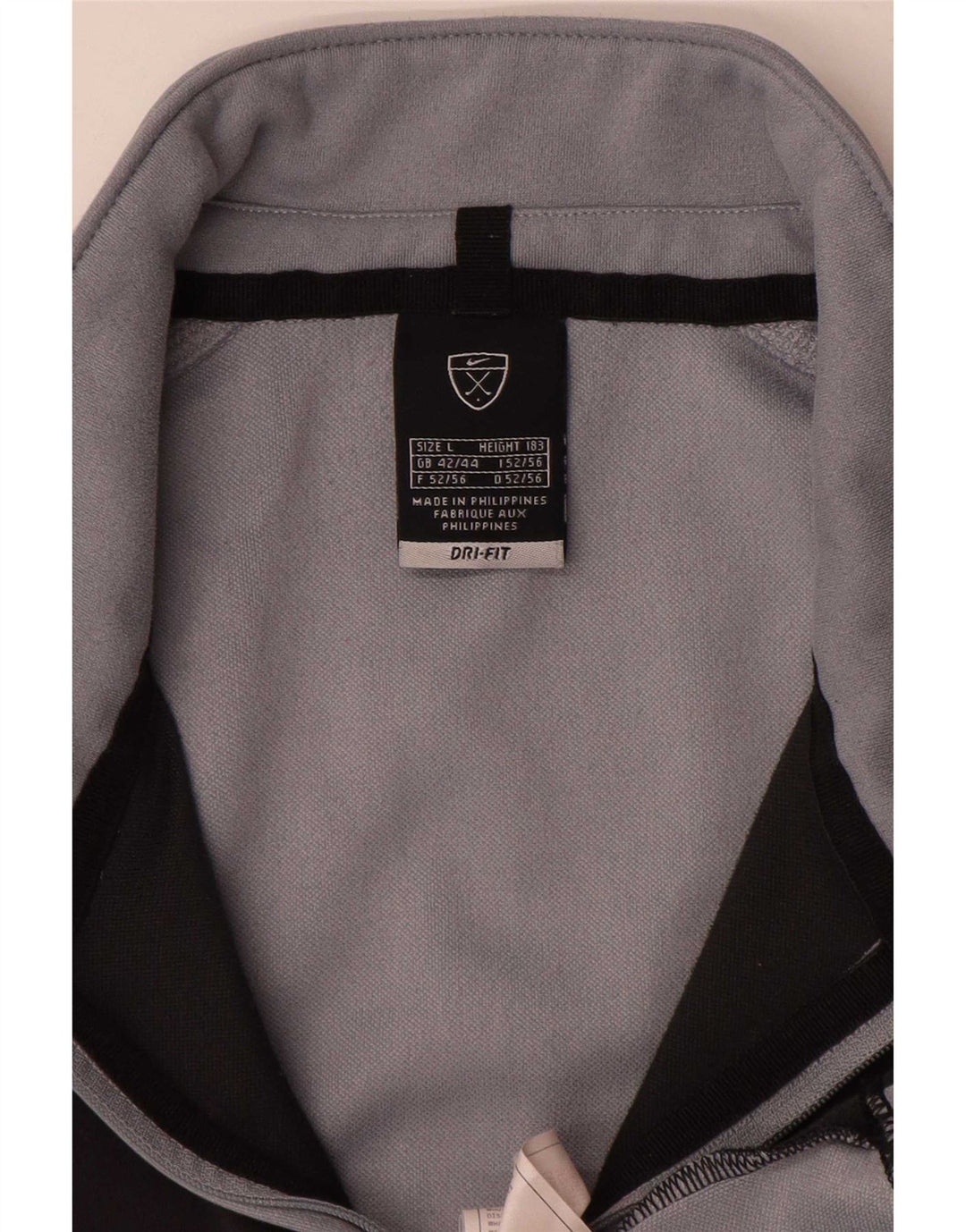 Nike Mens Dri Fit Pullover Treino Top UK 42/44 Grande Cinza Colourblock