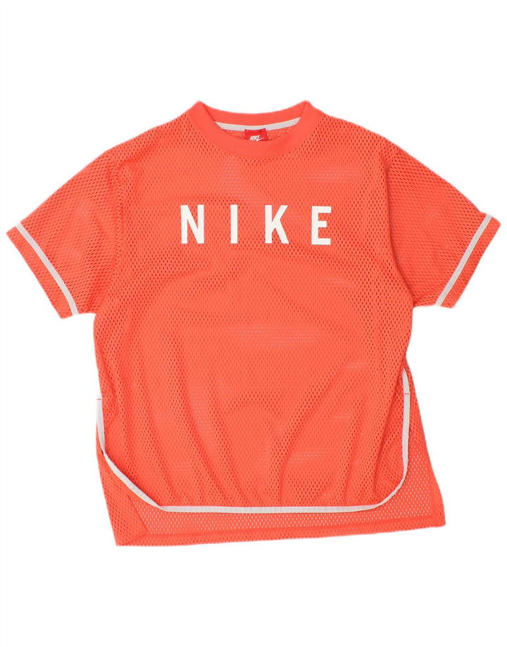 Camiseta Nike masculina gráfica grande poliéster laranja