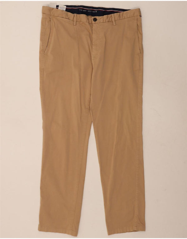Tommy Hilfiger Calça Chino Masculina Reta W38 L32 Algodão Bege