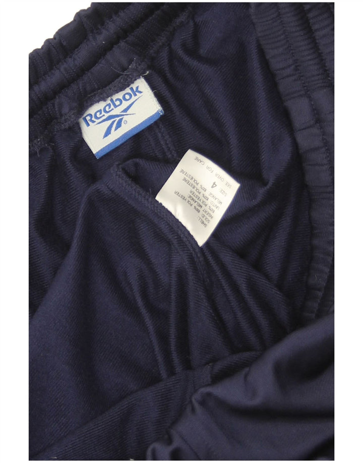 Calça de treino masculina Reebok médio azul marinho colorblock poliéster