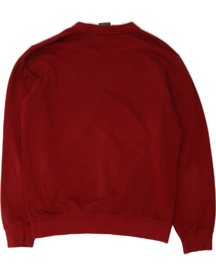 CHAMPION Mens Graphic Sweatshirt Jumper Medium Burgundy Cotton Vintage Champion and Second-Hand Champion from Messina Hembry 