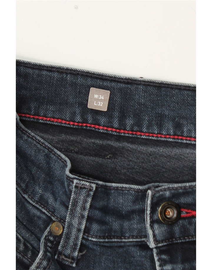 Calça jeans feminina MUSTANG Tramper de cintura média slim fit cônica W34 L32 azul