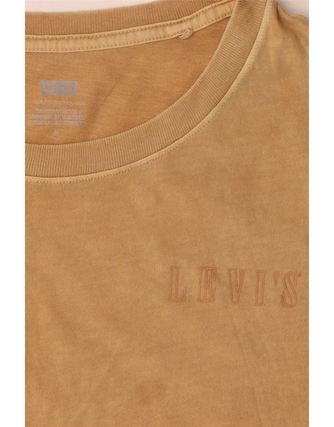 Camiseta feminina Levi's UK 14 algodão bege médio
