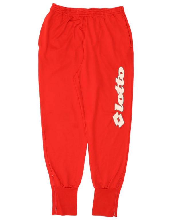 LOTTO Womens Graphic Tracksuit Trousers Joggers UK 16 Large Red Polyester