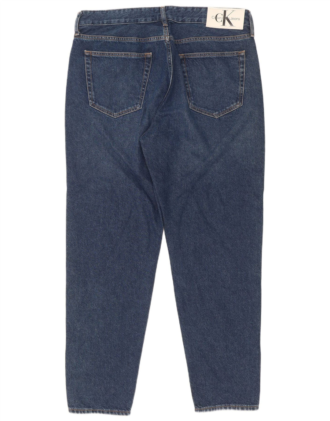 Calvin Klein Masculino Regular Tapered Jeans W33 L30 Azul Algodão