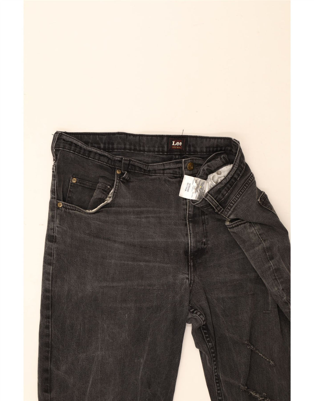 LEE Womens Brooklyn Straight Jeans W42 L28 Grey Cotton Vintage Lee and Second-Hand Lee from Messina Hembry 