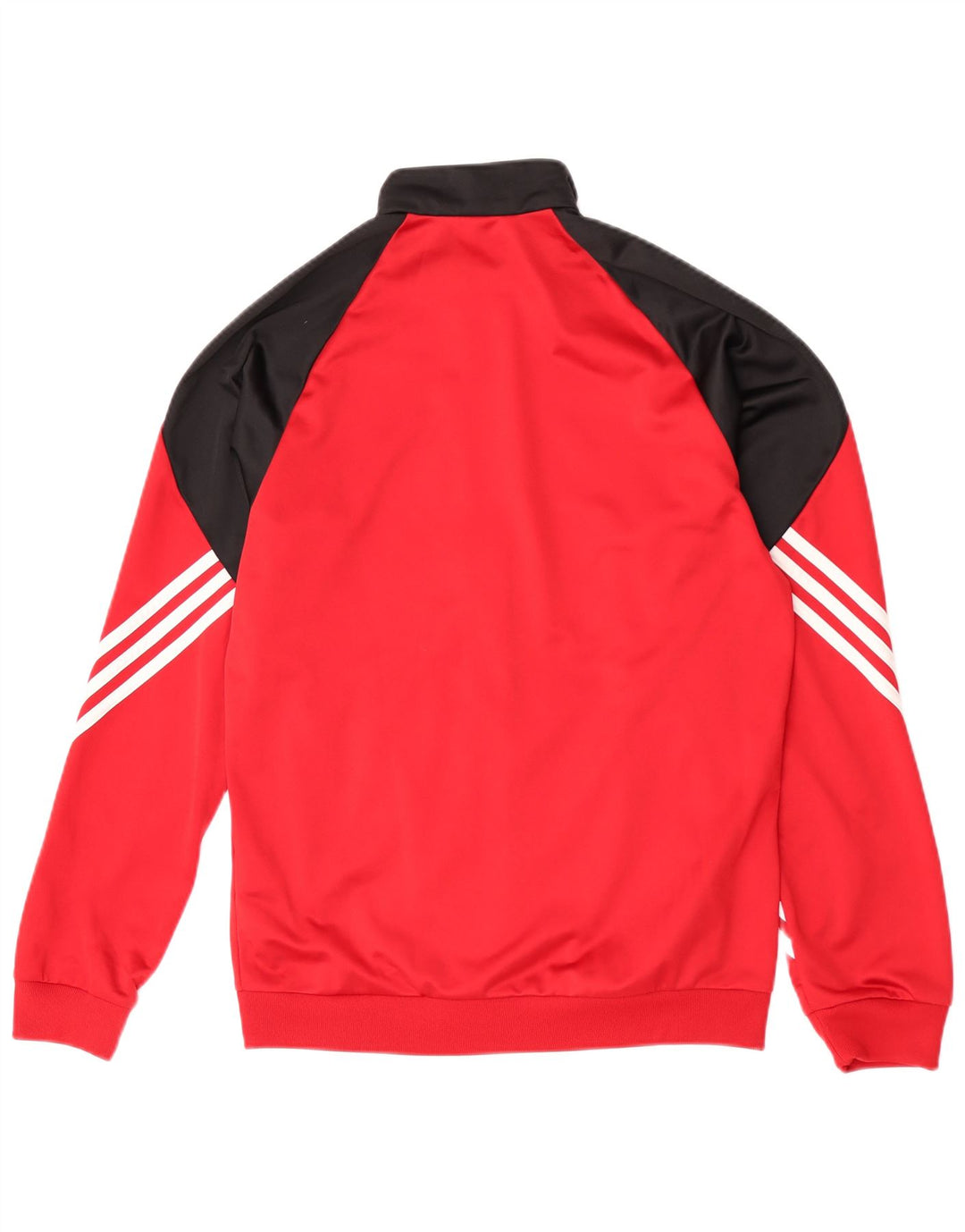 Adidas Mens Graphic Tracksuit Top Jacket Pequeno Poliéster Colorblock Vermelho