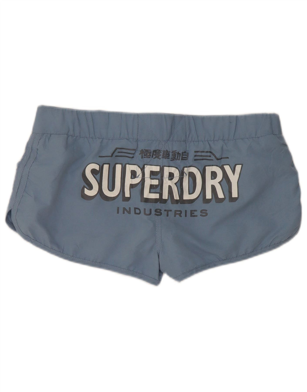 Shorts de natação feminino Superdry UK 16 grande azul poliéster