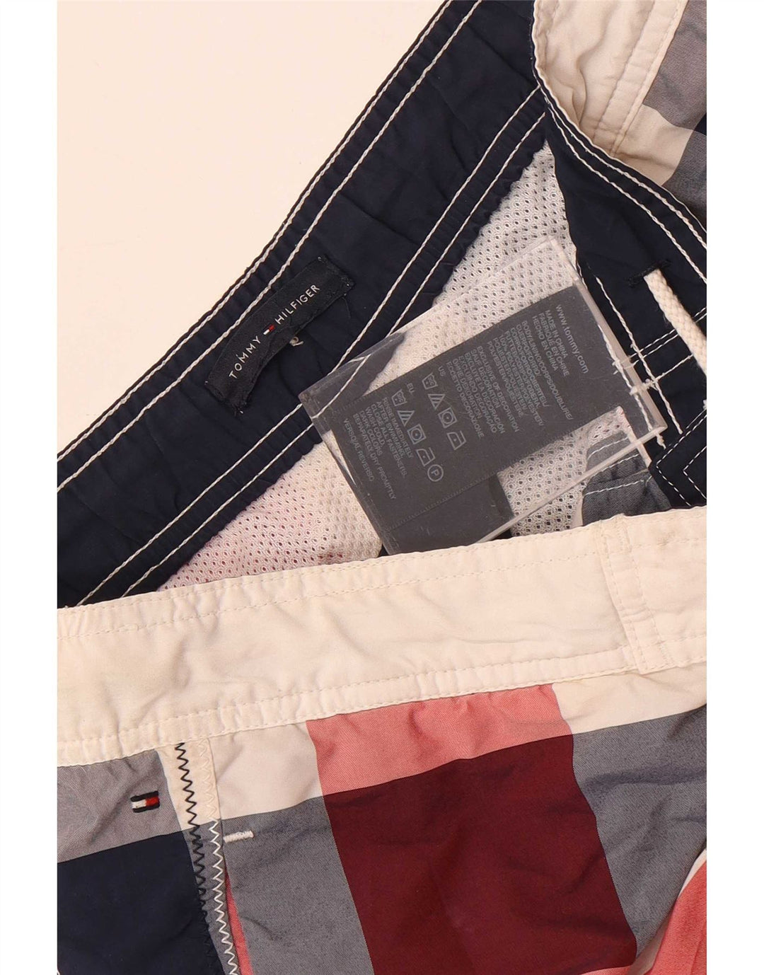 Shorts de banho Tommy Hilfiger para meninos 13-14 anos xadrez multicolorido