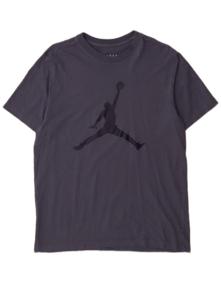 Camiseta Jordan Masculina Graphic Top Médio Algodão Azul Marinho