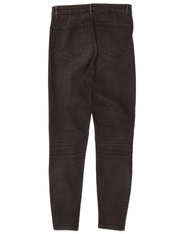 Zara Jeans Skinny Feminino Cintura Alta EU 40 Médio W30 L28 Preto