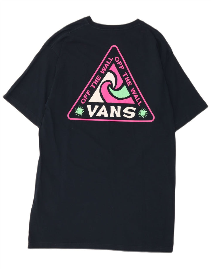 Camiseta masculina Vans Classic Fit Graphic Top Médio Azul Marinho Algodão