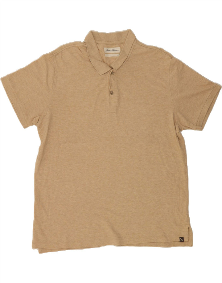 EDDIE BAUER Mens Polo Shirt XL Beige Cotton Vintage Eddie Bauer and Second-Hand Eddie Bauer from Messina Hembry 