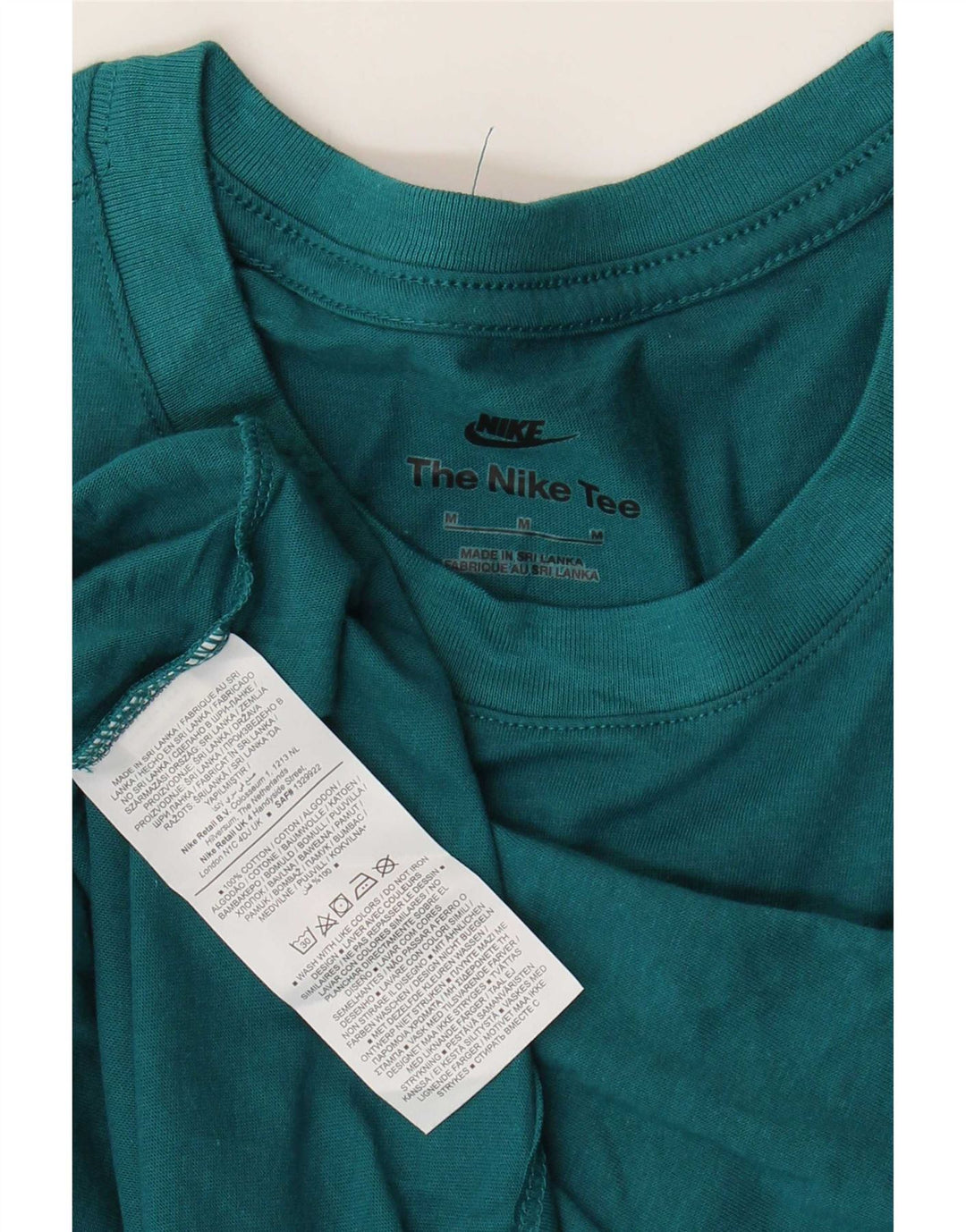 Nike Mens Camiseta Top Médio Algodão Verde