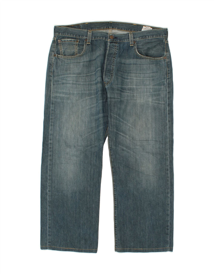 LEVI'S Masculino 501 Straight Jeans W38 L26 Azul Algodão