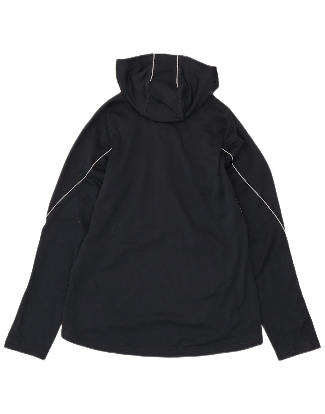 ADIDAS Womens Climawarm Zip Neck Hoodie Jumper UK 12 Médio Azul Marinho