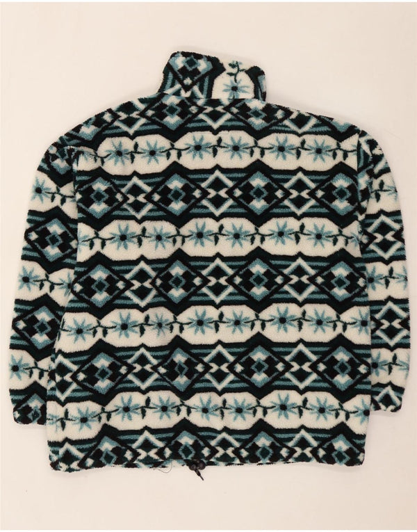 Jaqueta de lã masculina VINTAGE UK 40 grande azul geométrica
