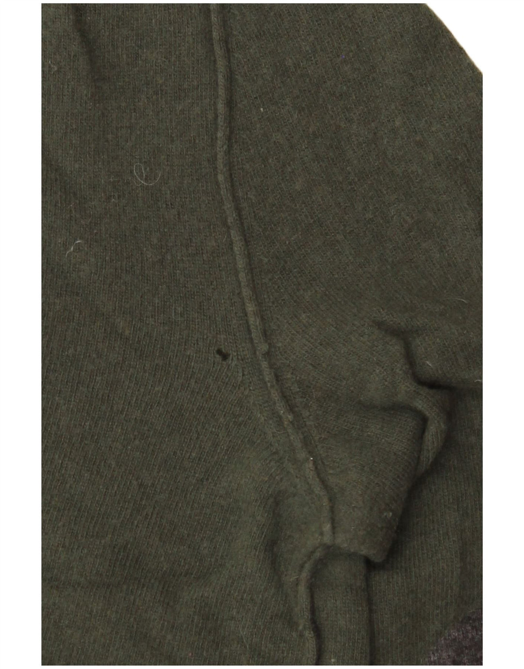 Suéter feminino WOOLRICH com gola redonda Reino Unido 14 lã cáqui média
