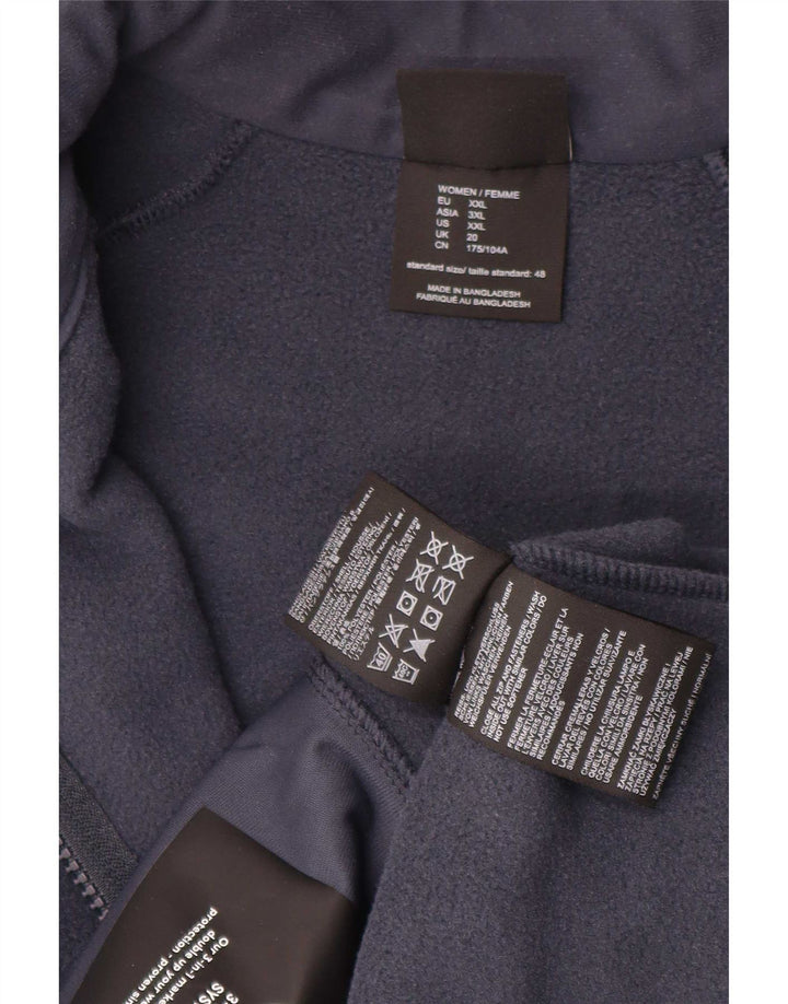 Jaqueta de lã feminina Jack Wolfskin Reino Unido 20 2XL poliéster azul marinho