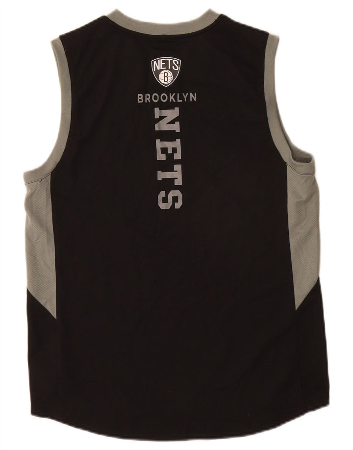 Colete gráfico NBA Boys Brooklyn Nets Top 14-15 anos grande bloco colorido preto