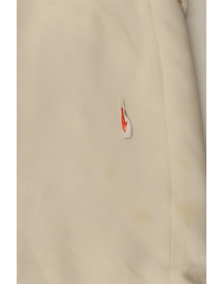Jaqueta blazer aberta feminina Zara UK 10 pequena poliéster branco