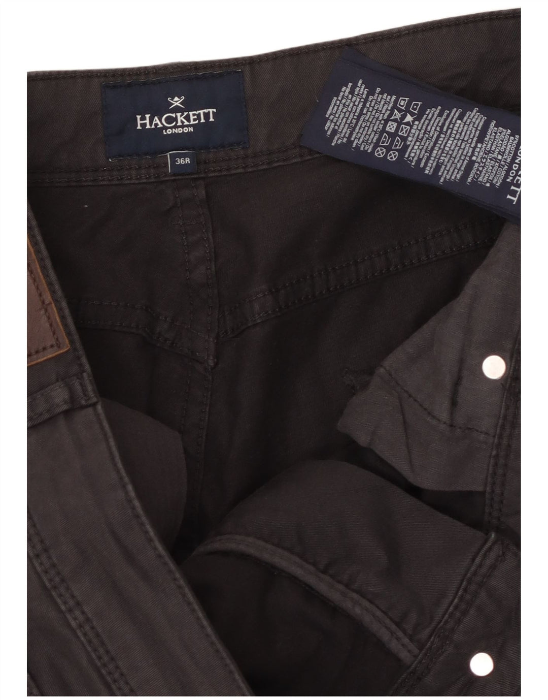 Hackett Calça masculina slim casual W36 L31 algodão marrom