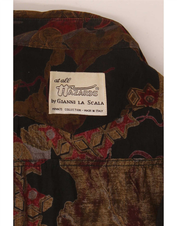 Camisa masculina Gianni La Scala grande floral multicolorida