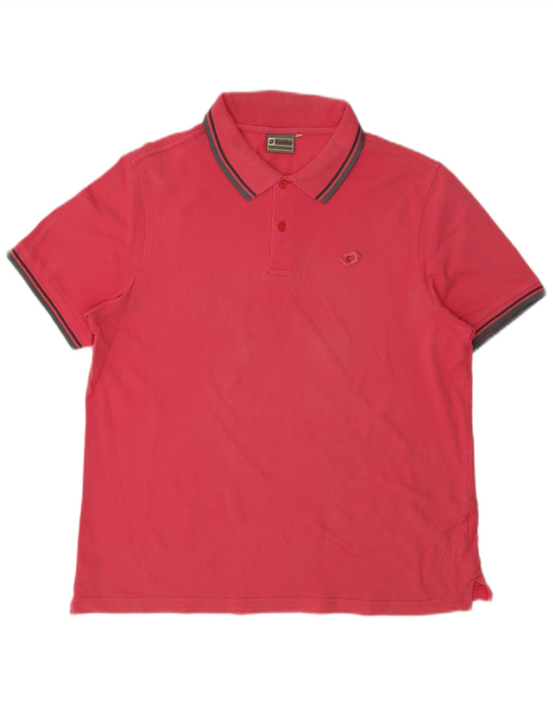 Camisa polo masculina Lotto rosa médio