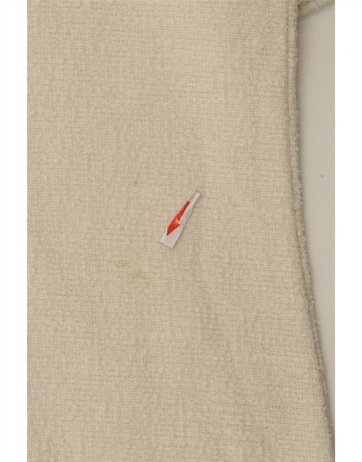 Vestido bainha feminino Zara Reino Unido 8 pequeno algodão branco
