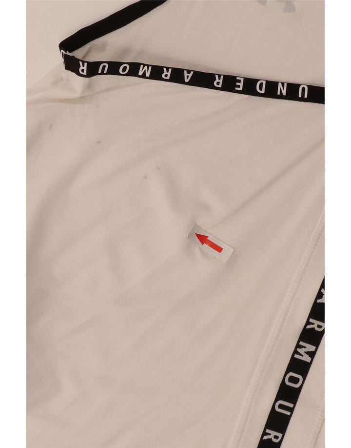 Under Armour Womens Heat Gear Graphic Vest Top UK 12 Médio Poliéster Branco