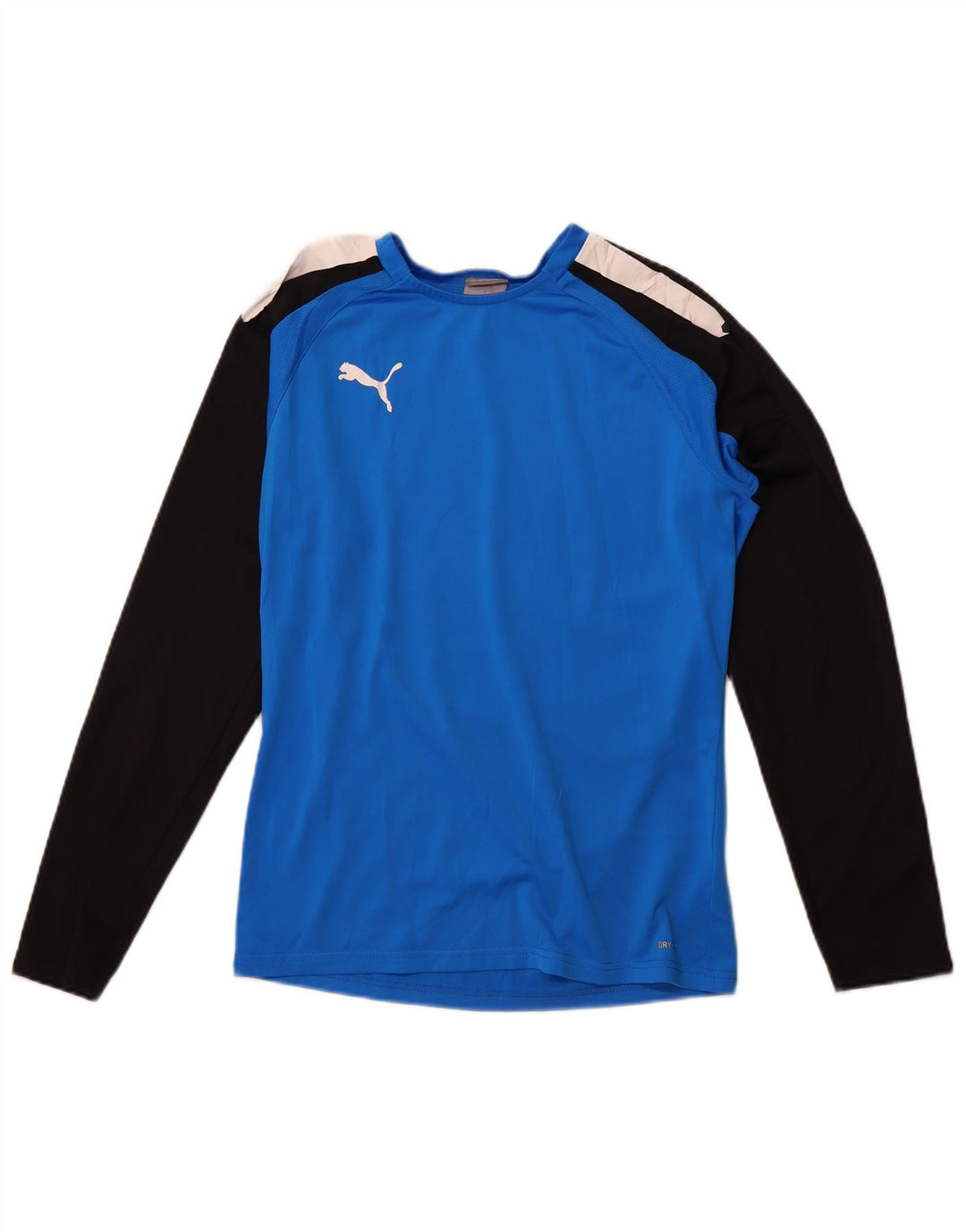 Puma Masculino Top Manga Longa Pequeno Azul Colourblock Poliéster