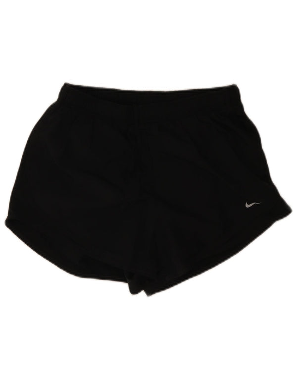Shorts esportivos femininos Nike Dri Fit UK 16 grande poliéster preto