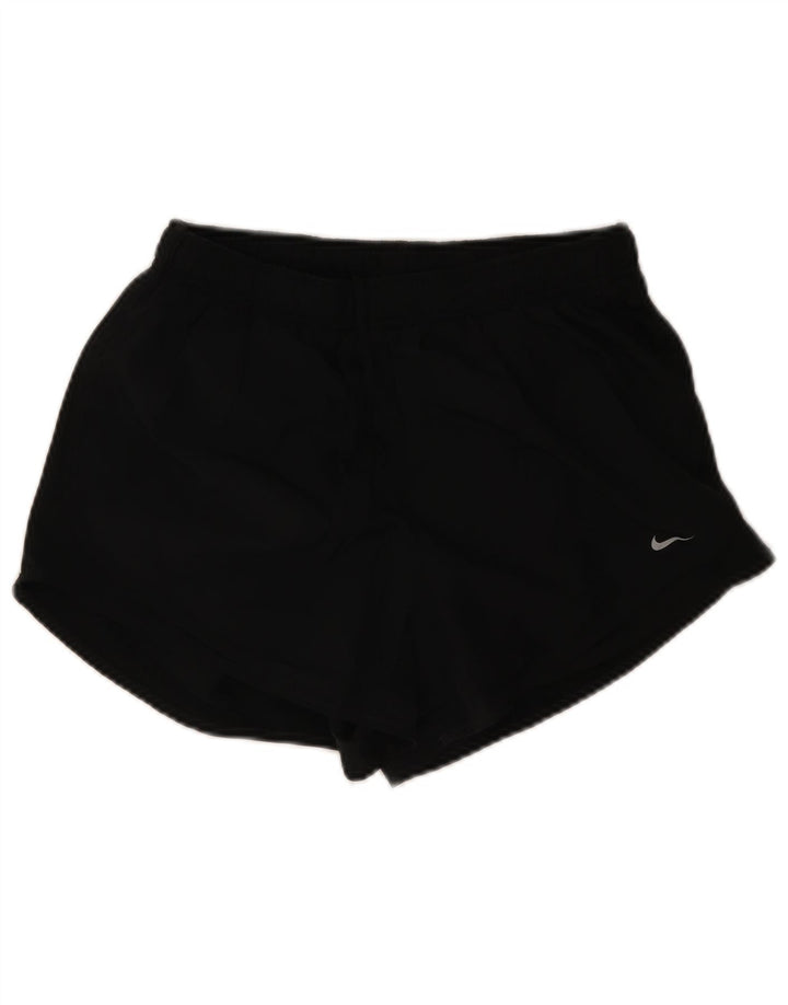 Shorts esportivos femininos Nike Dri Fit UK 16 grande poliéster preto