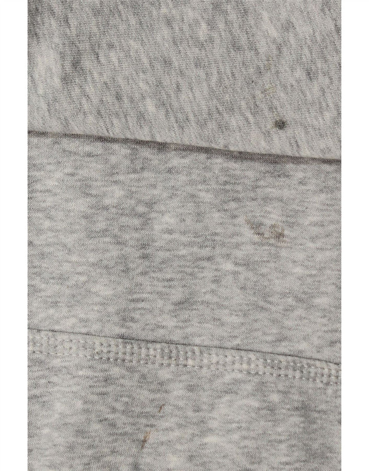 Suéter com capuz gráfico masculino Nike médio cinza algodão manchado