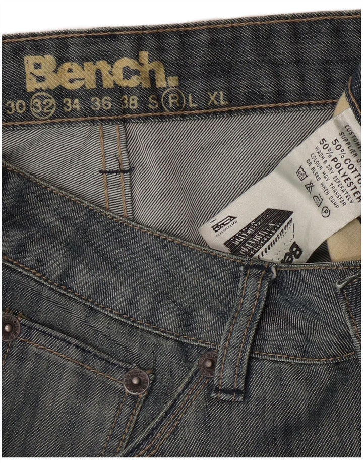 BENCH Masculino Regular Fit Bootcut Jeans W32 L31 Azul Algodão