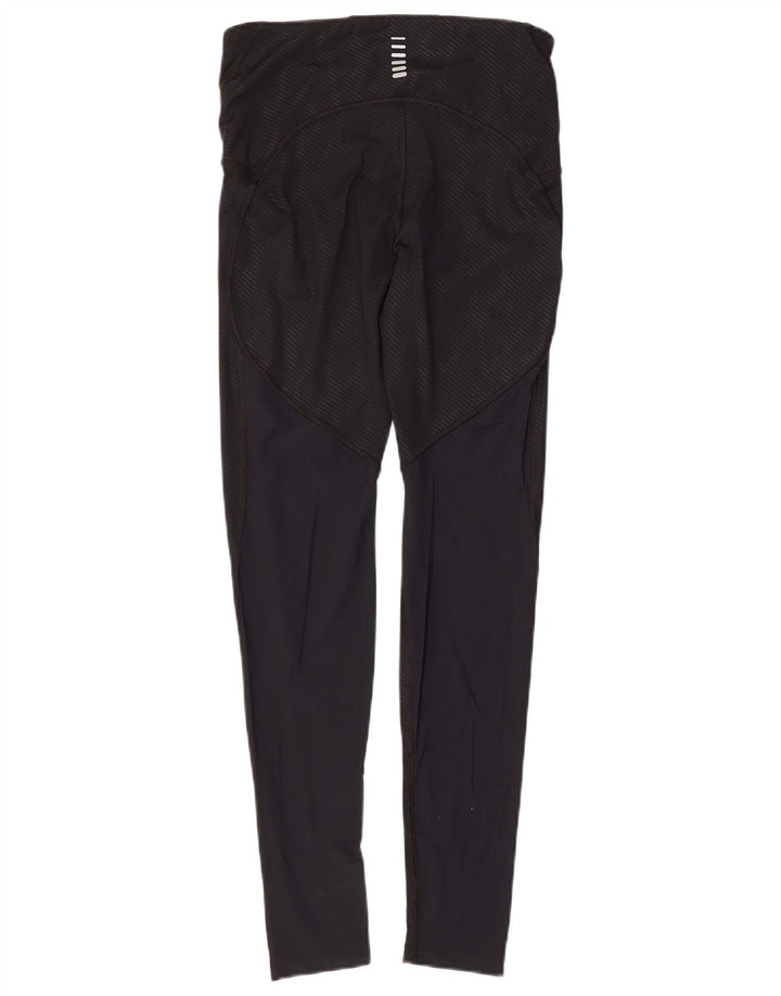 Under Armour Womens Leggings UK 14 Médio Preto Listrado Nylon