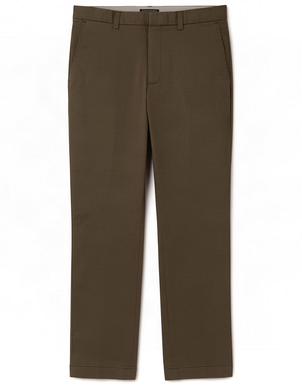 Banana Republic Mens Aiden Straight Chino Trousers W34 L32 Khaki Cotton