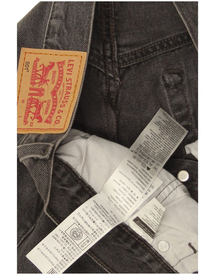 Levi's Masculino 501 Straight Jeans W30 L28 Algodão Preto