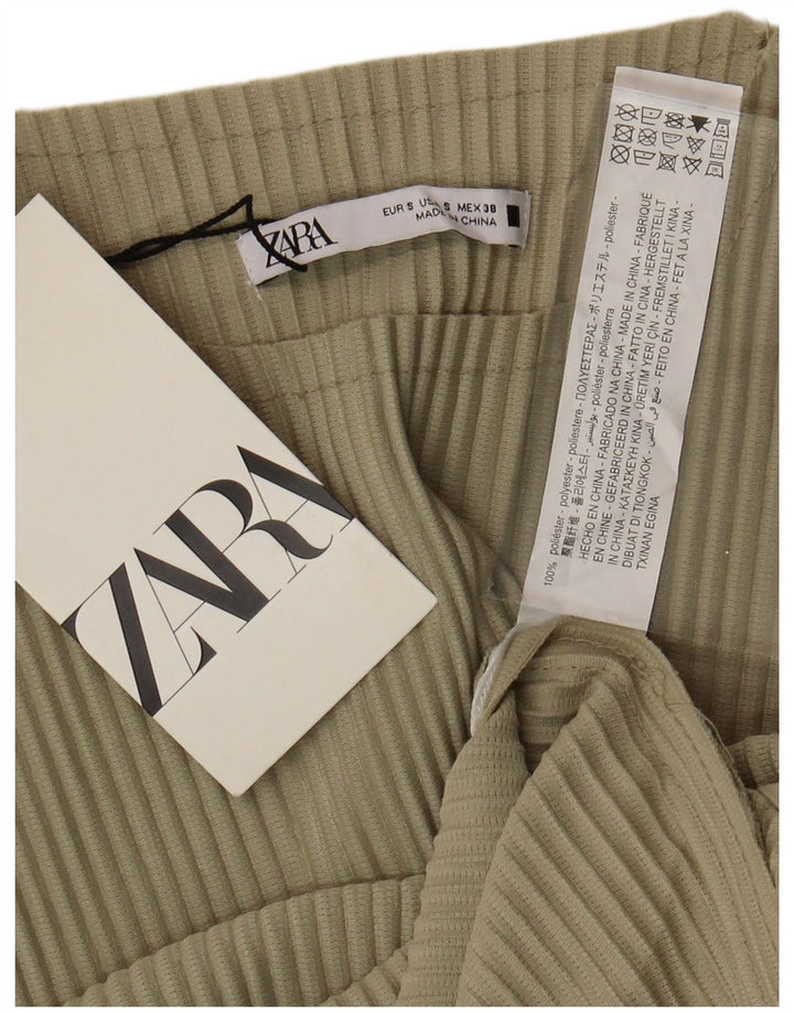 Camiseta masculina Zara Top pequeno poliéster bege