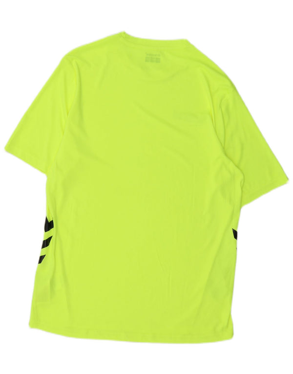 Camiseta masculina Hummel com estampa gráfica verde médio poliéster