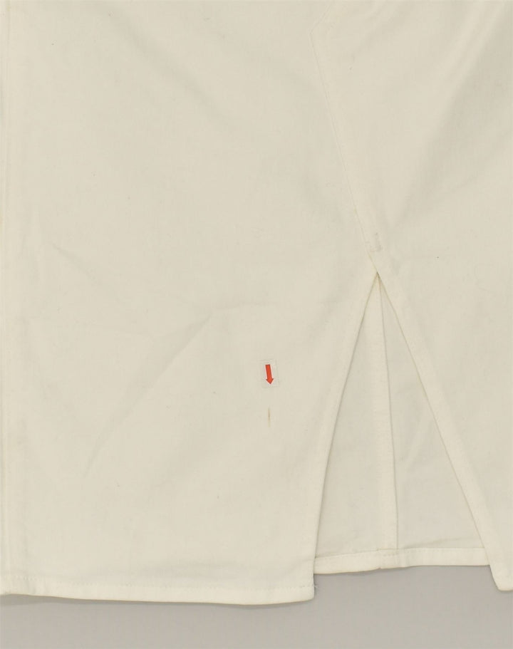 J. CREW Womens Straight Skirt W29 Medium White Cotton | Vintage J. Crew | Thrift | Second-Hand J. Crew | Used Clothing | Messina Hembry 