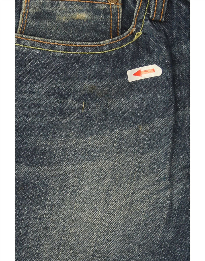 Iceberg Mens Milan Distressed Slim Jeans W34 L32 Azul Algodão