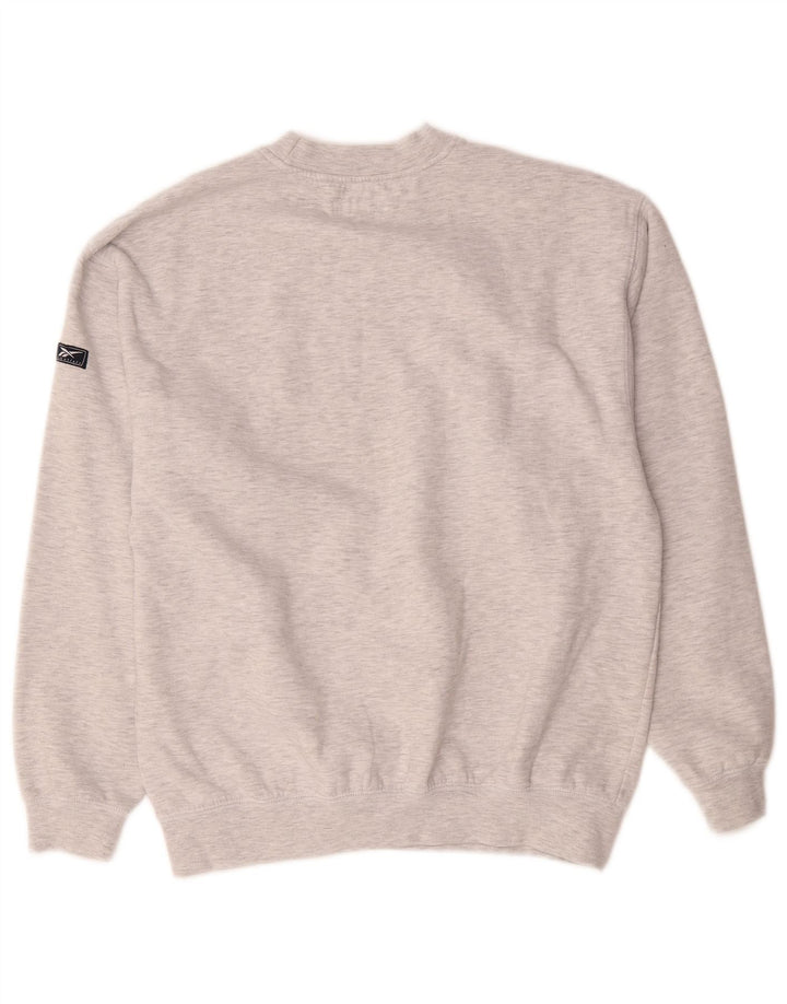 Reebok moletom masculino jumper pequeno poliéster manchado cinza