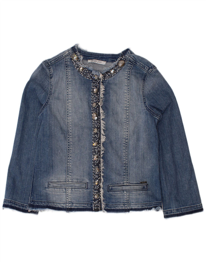 LIU JO Jaqueta jeans feminina 11-12 anos algodão azul