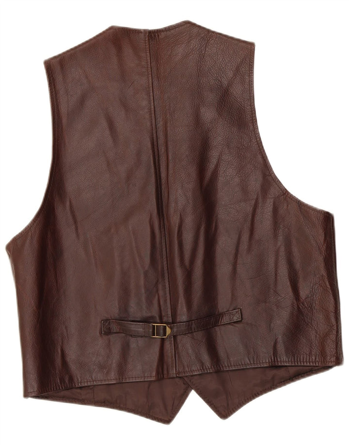 Colete de couro masculino Forester IT 54 XL couro marrom