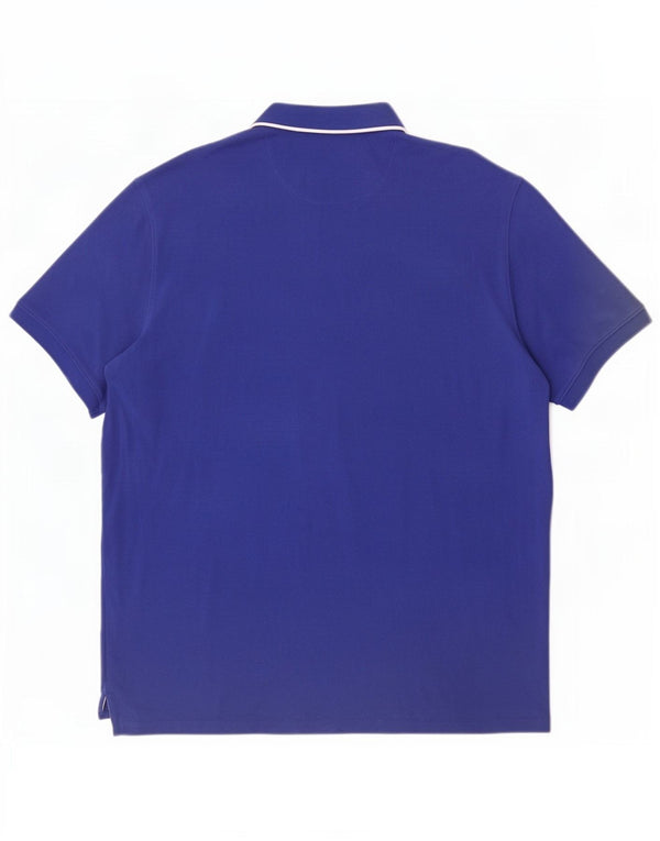 Camisa polo masculina Massimo Dutti 2XL algodão azul
