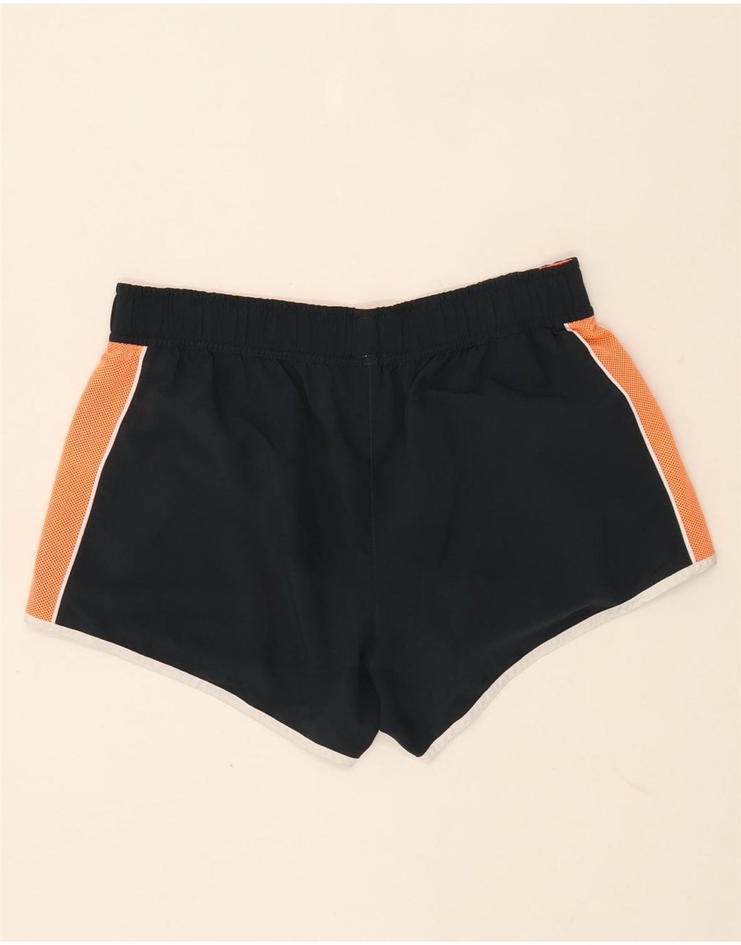 Shorts esportivos femininos Adidas UK 12/14 médio azul marinho colorblock poliéster